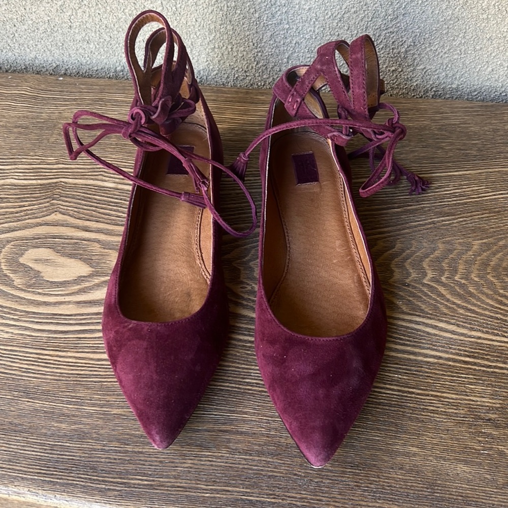 Frye suede ballet flats
